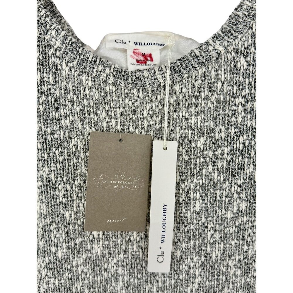 Anthropologie X Clu Willoughby Shimmer Knit Ruffle Hem Bow Back L/S Top - Picture 14 of 16